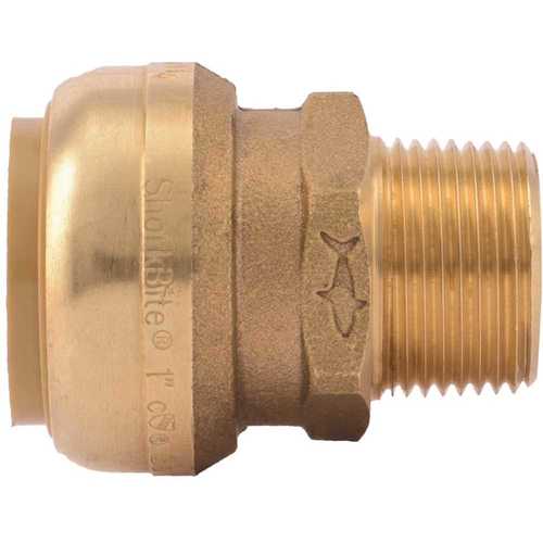 1 in. x 3/4 in. MNPT Brass Push-to-Connect Reducing Connector, Male NPT