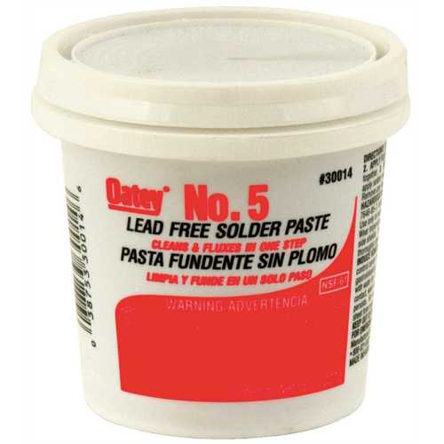 Oatey 300142 No. 5 8 oz. Lead-Free Water Soluble Solder Flux Paste