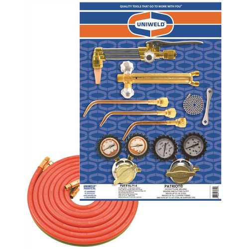 UNIWELD KL71 4 BRAZING AND CUTTING KIT OXYGEN/ACETYLENE KIT