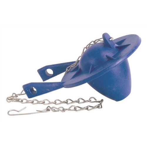 Proplus 558646 2 in. Universal Blue Flapper with Stainless Steel Chain