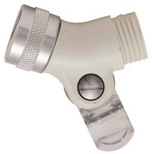 Hand Shower Pin Mount Swivel Connector in White