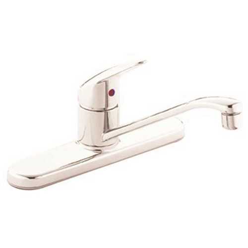 Single-Handle Kitchen Faucet Lever Handle Lead Free Less Spray in Chrome