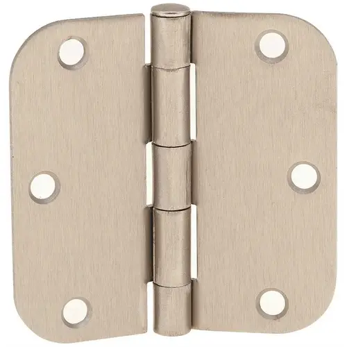 Everbilt CP3535-R-US15 BUTT HINGES, 5/8 IN. RADIUS CORNER, 3-1/2 IN., SATIN NICKEL - Pair