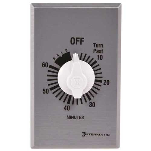 Intermatic FF60MC FF 20 Amp 60-Minute Indoor In-Wall Auto-Off Spring Wound Timer, Gray