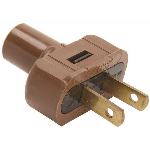 Satco 90/1114 15 Amp 125-Volt Attachment Plug with Terminal Screws in Brown