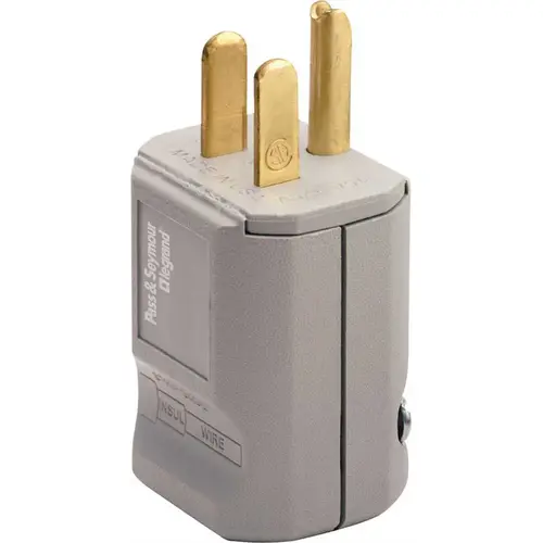 Legrand PS5965GRY Pass & Seymour MaxGrip M3 15 Amp 125-Volt NEMA 5-15P Straight Blade Plug, Gray