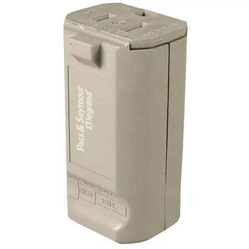 Legrand PS5969GRY Pass & Seymour MaxGrip M3 15 Amp 125-Volt NEMA 5-15R Straight Blade Connector, Gray