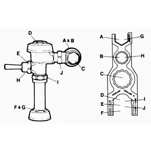 SLOAN VALVE COMPANY 0301255 A50 SLOAN WRENCH