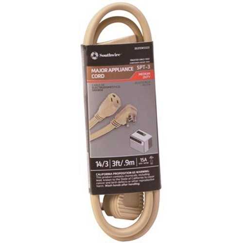3 ft. 14/3 Flat Appliance Extension Cord