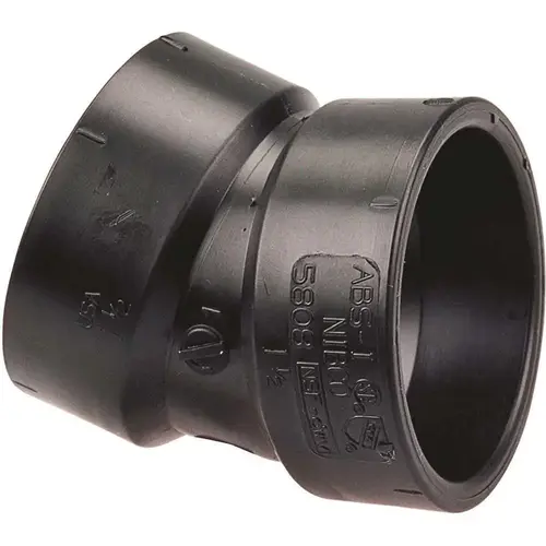 2 in. ABS DWV 22-1/2 Degree Hub x Hub Elbow
