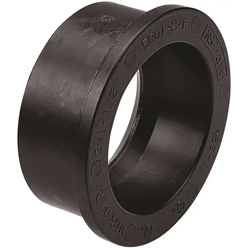 Drain, Waste & Vent Flush Bushing: 4 x 2" Fitting, Spig x Hub, Acrylonitrile Butadiene Styrene