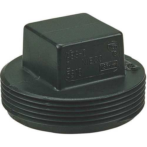 NIBCO C5818HD3 3 in. ABS DWV MPT Cleanout Plug