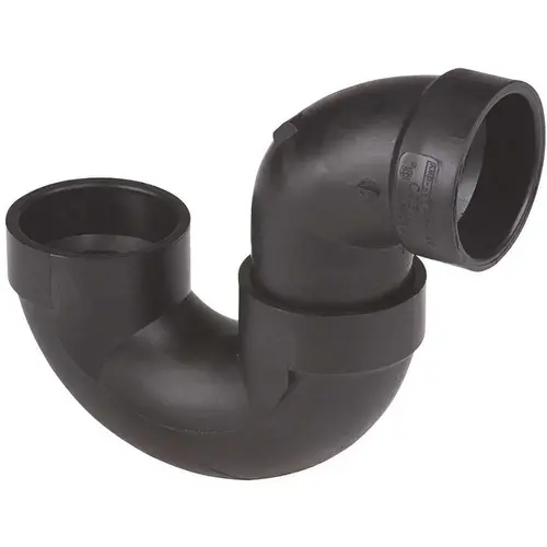 Drain, Waste & Vent Trap: 2" Fitting, Hub x Hub, Acrylonitrile Butadiene Styrene