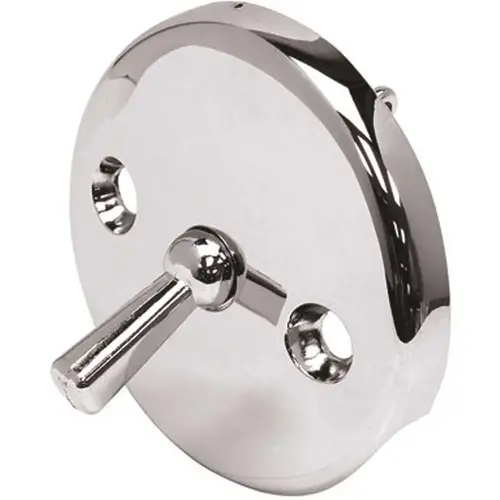 Round Overflow Trip Lever Plate, Clip Type, Chrome Plated