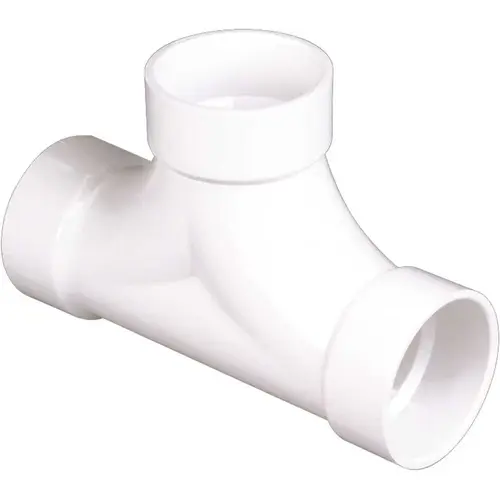 COPY 0 4 in. PVC DWV All-Hub 2-Way Cleanout Tee