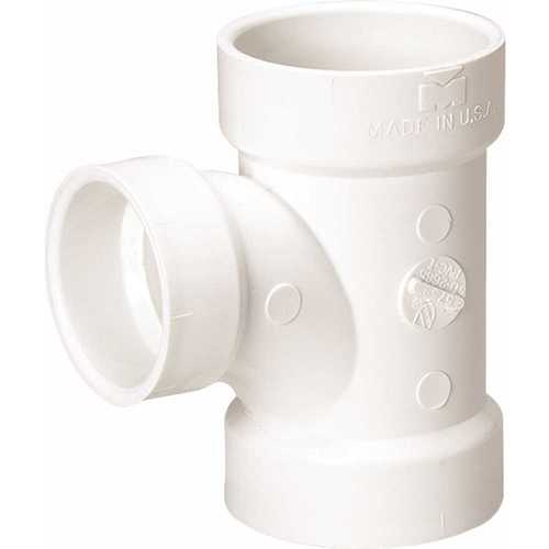 COPY 0 2 in. x 2 in. x 1-1/2 in. PVC DWV All-Hub Sanitary Reducing Tee