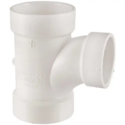 COPY 0 3 in. x 3 in. x 1-1/2 in. PVC DWV All-Hub Sanitary Reducing Tee