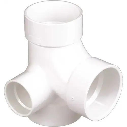 COPY 0 3 in. x 3 in. x 3 in. x 2 in. PVC All-Hub Sanitary Tee