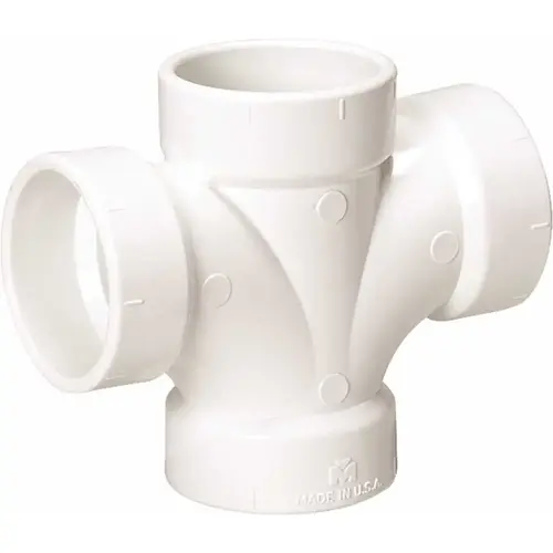 COPY 0 1-1/2 in. PVC DWV All Hub Double Sanitary Tee