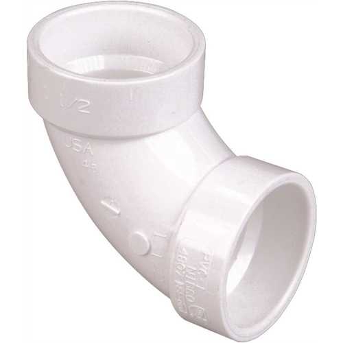 COPY 0 1-1/2 in. PVC DWV 90-Degree Hub x Hub Elbow Fitting