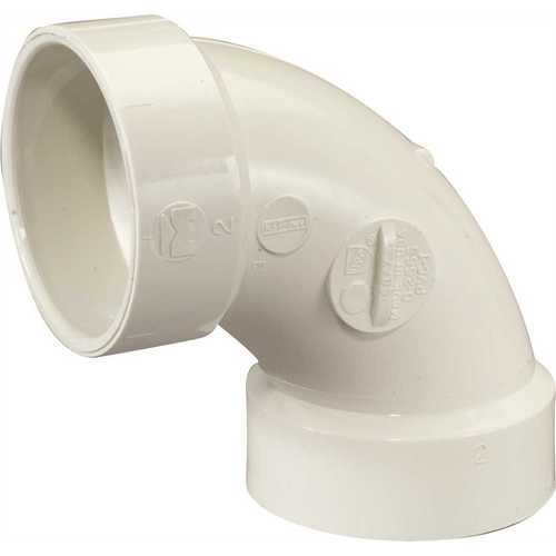 COPY 0 2 in. PVC DWV 90-Degree Hub x Hub Elbow Fitting