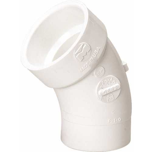 COPY 0 1-1/2 in. PVC DWV 45-Degree Spigot x Hub Street Elbow