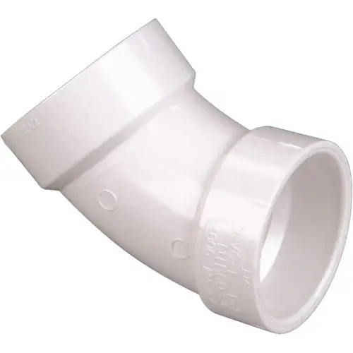 COPY 0 4 in. PVC DWV 45-Degree Hub x Hub Elbow Fitting