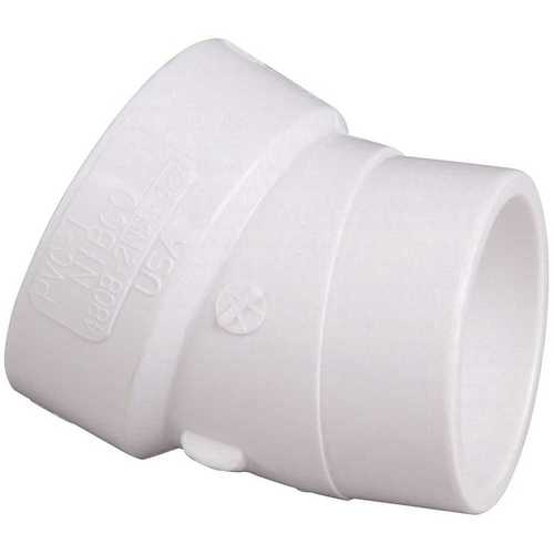 COPY 0 4 in. PVC DWV 22-1/2-Degree H x SPG Street Elbow