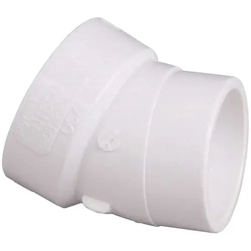 COPY 0 3 in. PVC DWV 22-1/2-Degree H x SPG Street Elbow