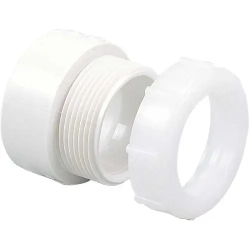 COPY 0 1-1/2 in. PVC DWV Hub x Slip-Joint Trap Adapter