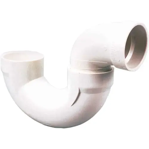 4 in. PVC DWV Hub x Hub Solvent Weld P-Trap