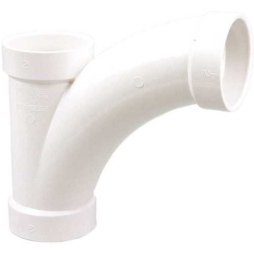 COPY 0 3 in. PVC DWV All-Hub Long-Radius Combination Sanitary Tee