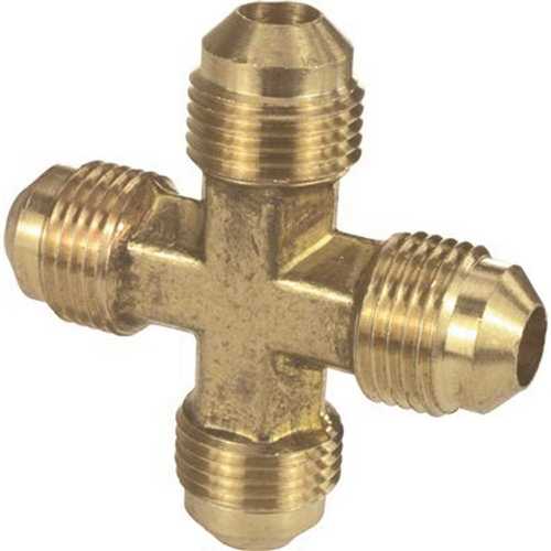 Brass 3/8 in. x 3/8 in. Brass Flare Cross