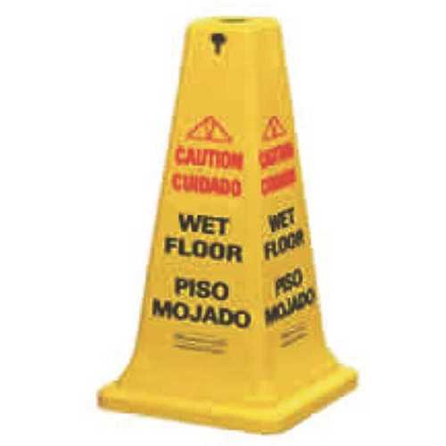 Rubbermaid FG627600YEL 36 in. Plastic Multi-Lingual Caution Safety Cone
