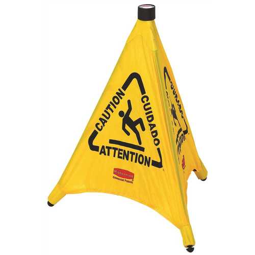 Rubbermaid RCP9S0000YW 20 in. Multi-Lingual Caution Safety Cones