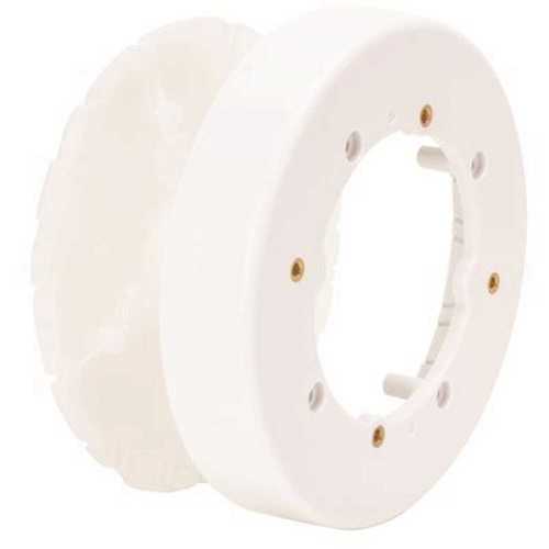 Legrand 2338A-WH Wiremold 5-1/2 in. x 1 in. Single-Channel Non-Metallic Round Fixture Box Fitting, White