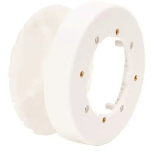 Legrand 2338A-WH Wiremold 5-1/2 in. x 1 in. Single-Channel Non-Metallic Round Fixture Box Fitting, White