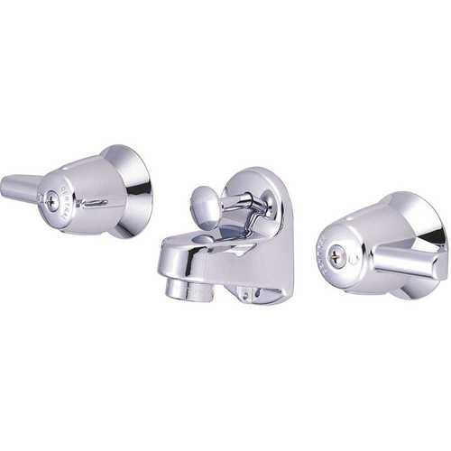 4 in. Centerset 2-Handle Low-Arc Bathroom Faucet in Polished Chrome
