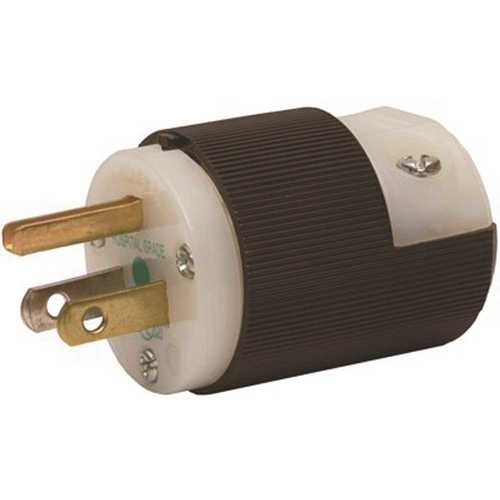 Hospital Grade 15 Amp 125-Volt 5-15P Black/White Plug