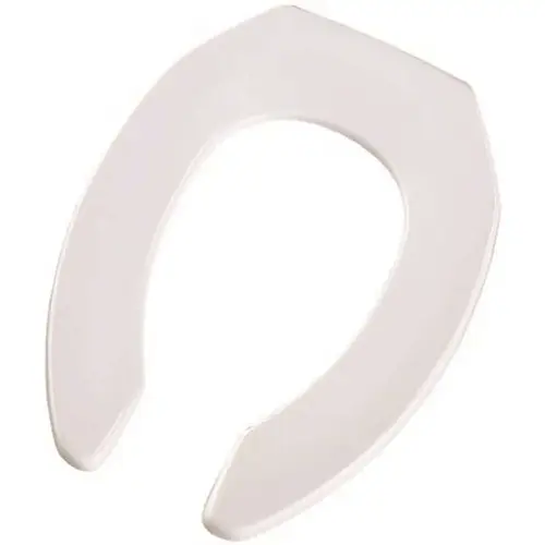 Elongated Open Front Toilet Seat in White