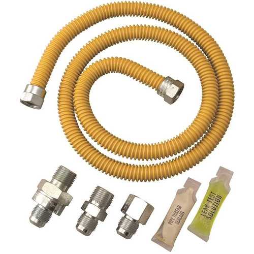 1/2 in. FIP x 1/2 in. MIP x 48 in. Gas Water Heater and Dryer Connector 1/2 in. OD 3/8 in. ID