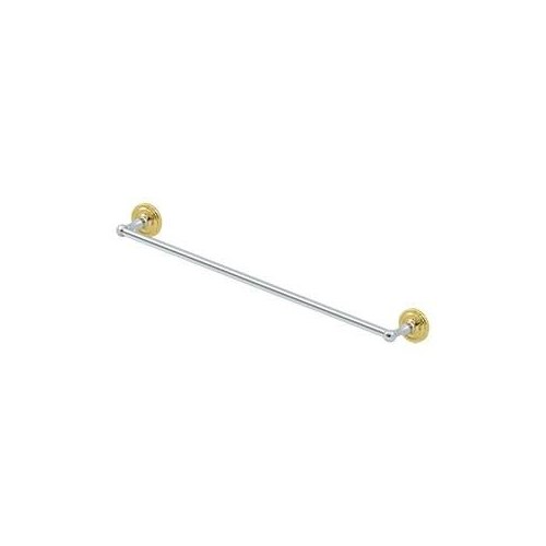 30" Center To Center R-Series Bathroom Towel Bar Single Chrome / Polished Brass