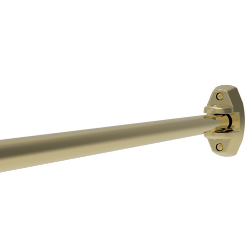 Polished Brass Curved Adjustable Wall Mount Shower Rod