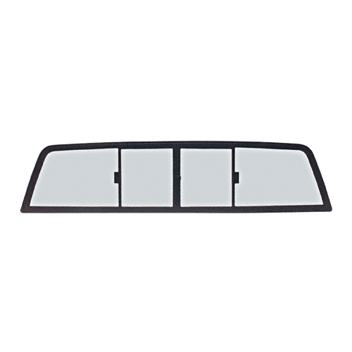 Duo-Vent Four Panel Camper Boot Slider with Clear Glass for 1967-1972 Large Window GMC/Chevy Truck - Truck Sliding Window