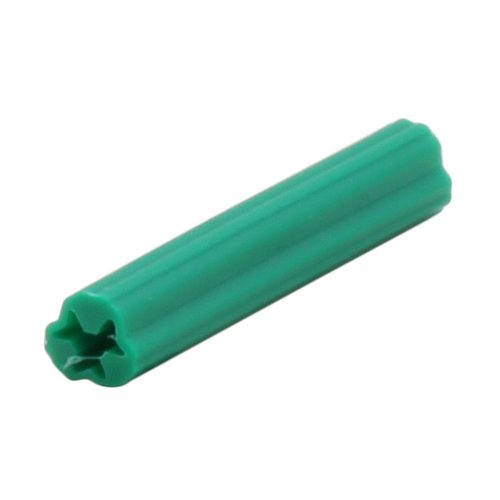 1/4" Hole, 1-1/2" Length 10-12 Screw Expanding Plastic Green Screw Anchors
