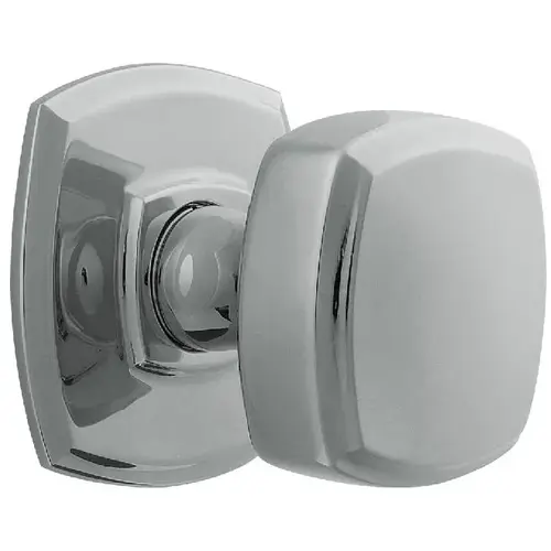 Preconfigured 5011 Knob with 5158 Rose Privacy Lock with 2-3/8" Backset and Full Lip Strike Bright Chrome Finish