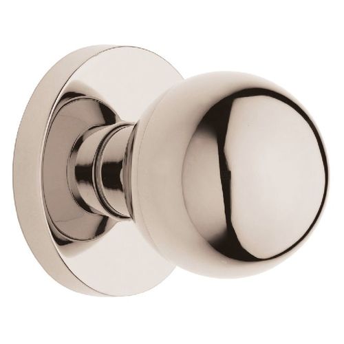 Preconfigured 5041 Knob with 5046 Rose Full Dummy Lock Lifetime Bright Nickel Finish