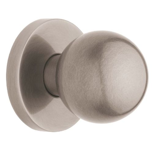 Preconfigured 5041 Knob with 5046 Rose Passage Lock with 2-3/8" Backset and Full Lip Strike Lifetime Satin Nickel Finish