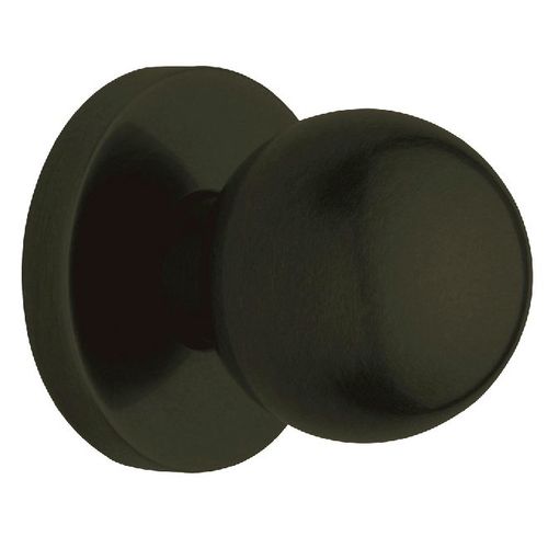 Preconfigured 5041 Knob with 5146 Rose Privacy Lock with 2-3/8" Backset and Full Lip Strike Satin Black Finish