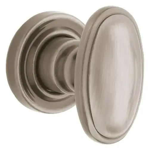 Preconfigured 5057 Knob with 5046 Rose Half Dummy Lock Lifetime Satin Nickel Finish